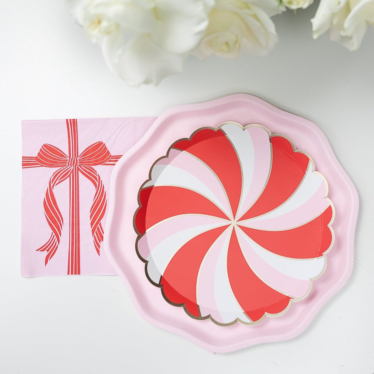 PETAL PINK COMPOSTABLE DINNER PLATES