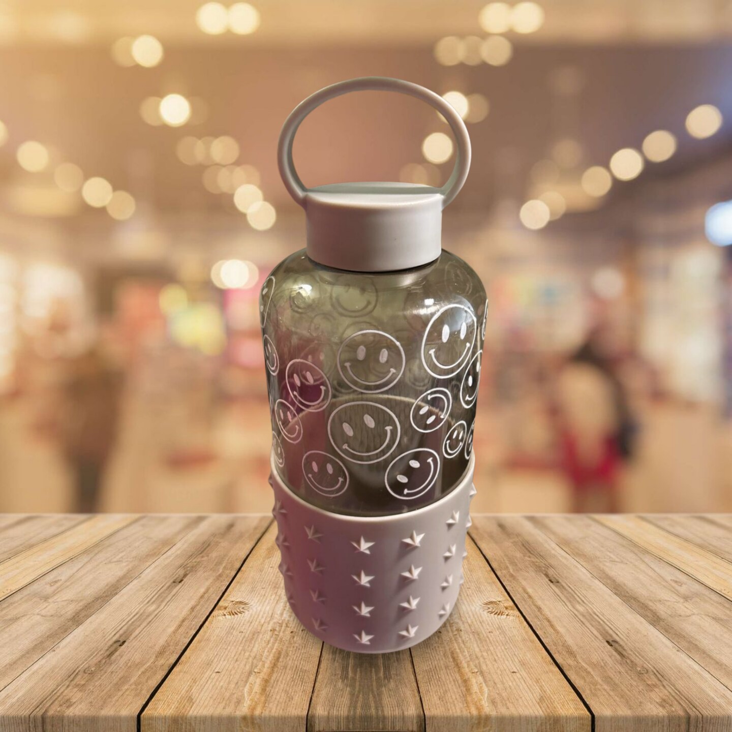 34 oz Water Bottles with Plastic Lid and Silicone Sleeve  Available in  Pink, Gray, and Blue | MakerPlace by Michaels