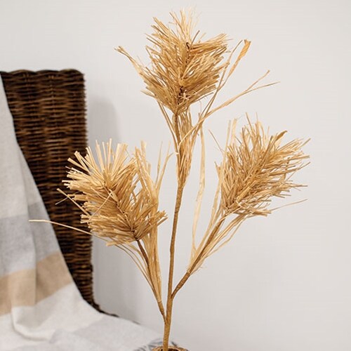 24&#x22; Long Golden Grassy Bottle Brush Spray Perfect for Floral Arrangements