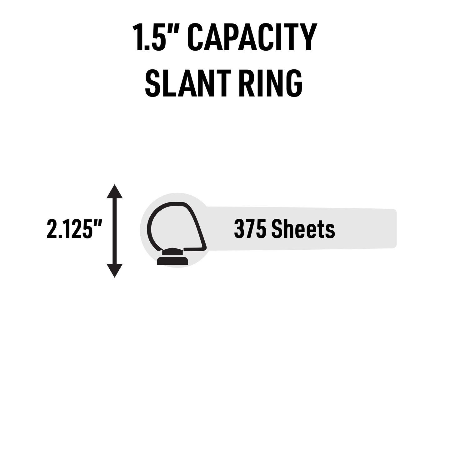 Avery  Magnetic Hanging Binder Rings, 3 Ring Binder, 1.5&#x22; Slant Rings, Holds 375 Sheets (77715)