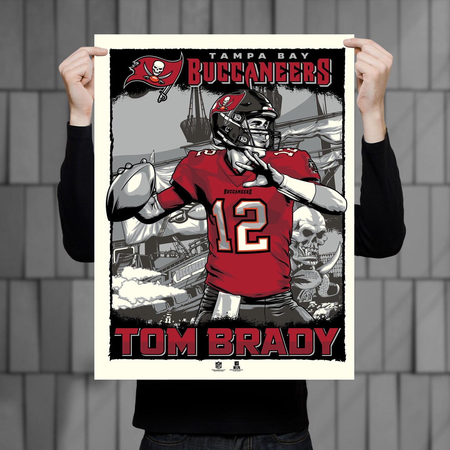 Phenom Gallery Tampa Bay Buccaneers Tom Brady 18&#x22; x 24&#x22; Deluxe Framed Serigraph
