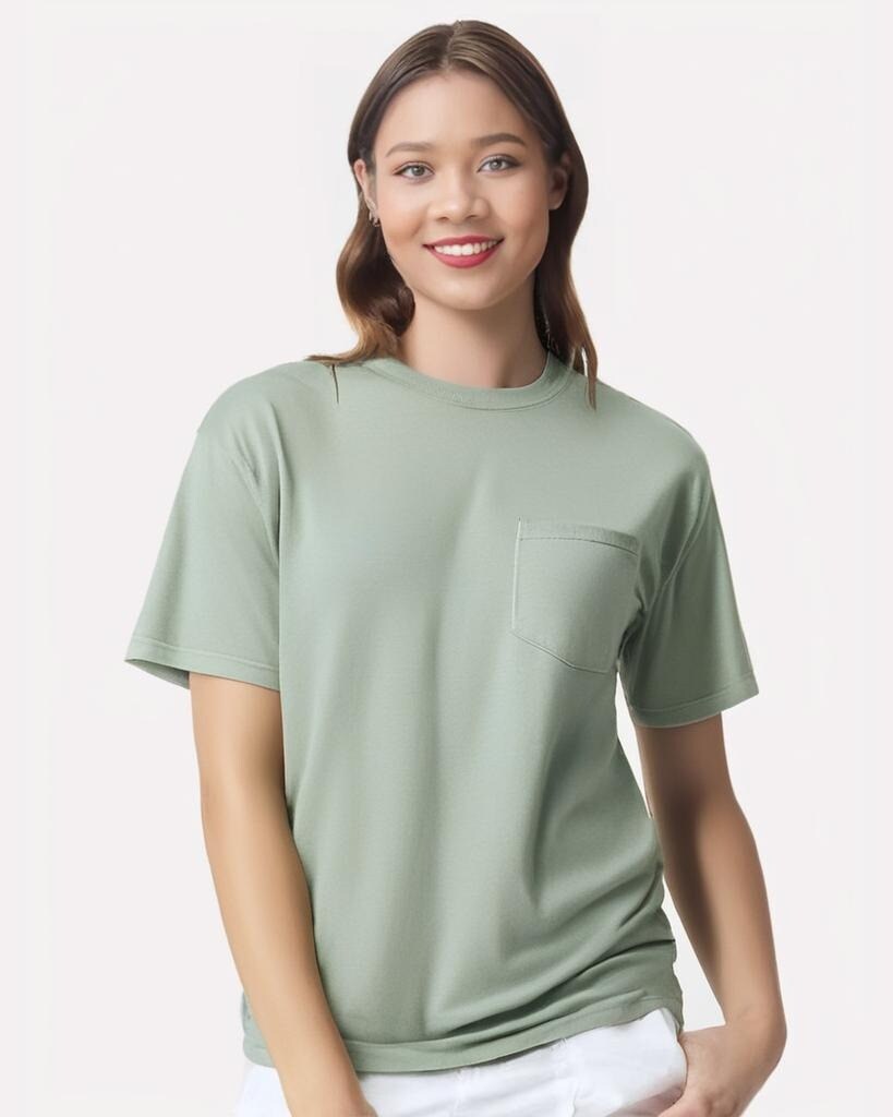 Comfort Colors® Garment-Dyed Heavyweight Crewneck Short Sleeve Pocket T-Shirt