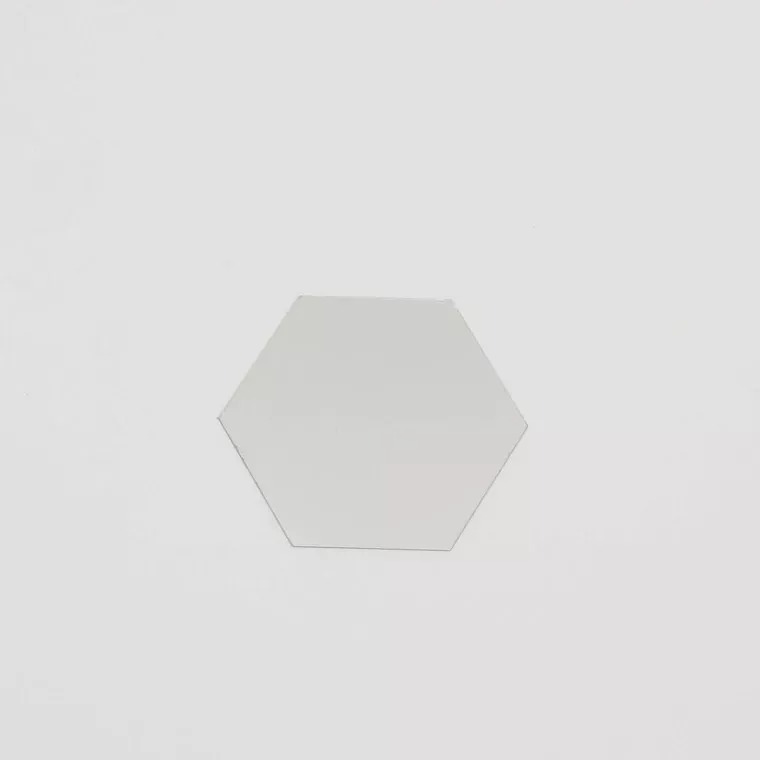 Hexagon 12 Silver 3" MIRROR STICKERS Acrylic WALL DECALS Dorm Rooms Decorations