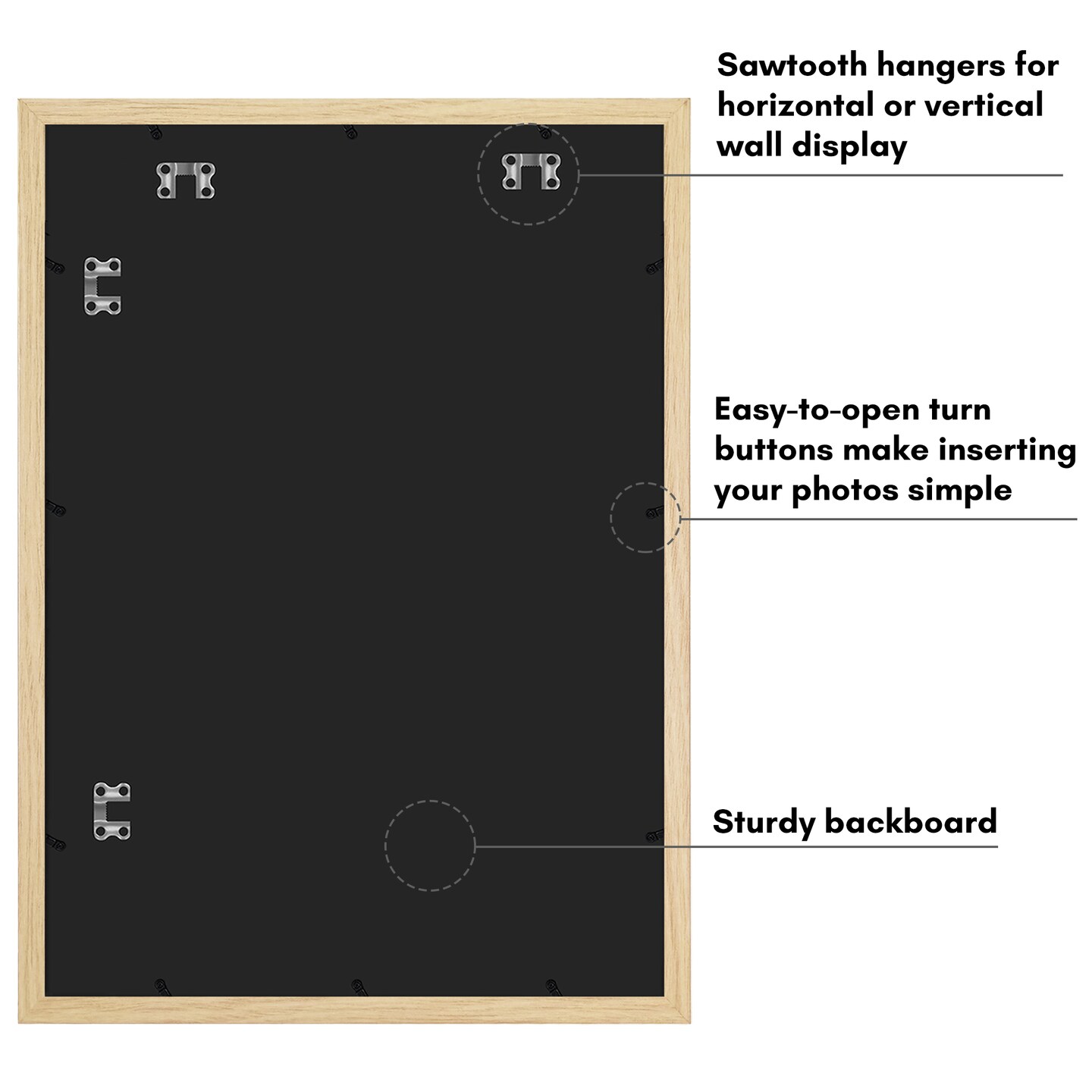 Americanflat Poster Frame with Mat - Large Picture Frame - Polished Plexiglass Cover - Hanging Hardware for Horizontal and Vertical Display - Black