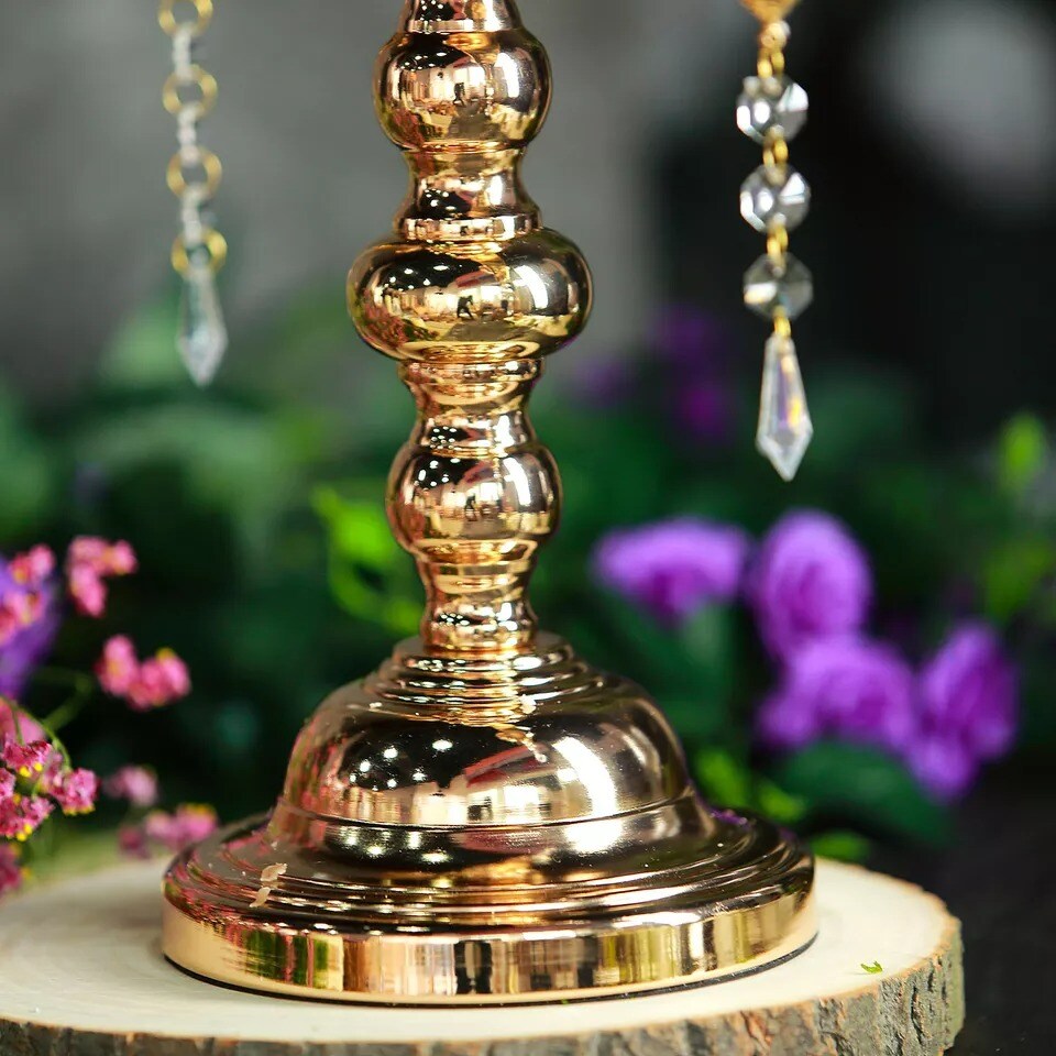 23-Inch tall Gold Candelabra Candle Holder Party Wedding Centerpiece Home Gift