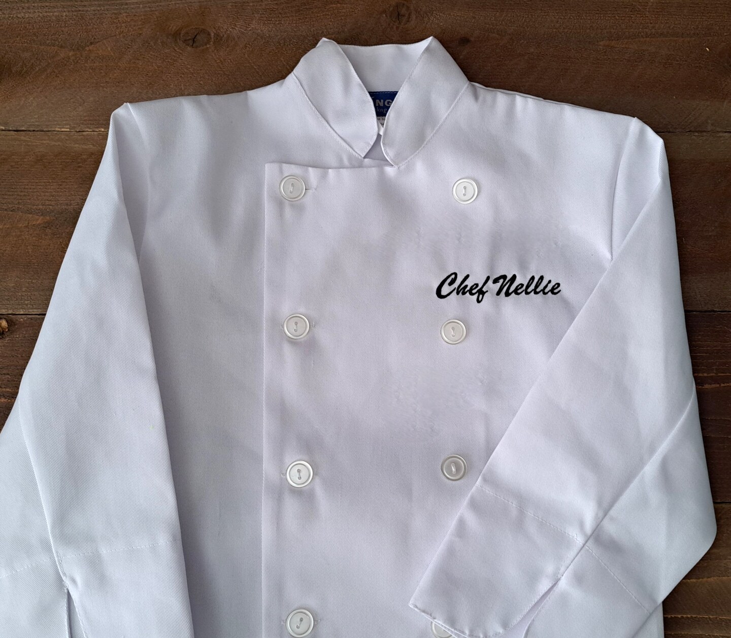thumbnail image 2 of Personalized Chef Jacket & Hat Set - Custom Embroidered Name Short Sleeve Chef Coat Uniform 2 of 12