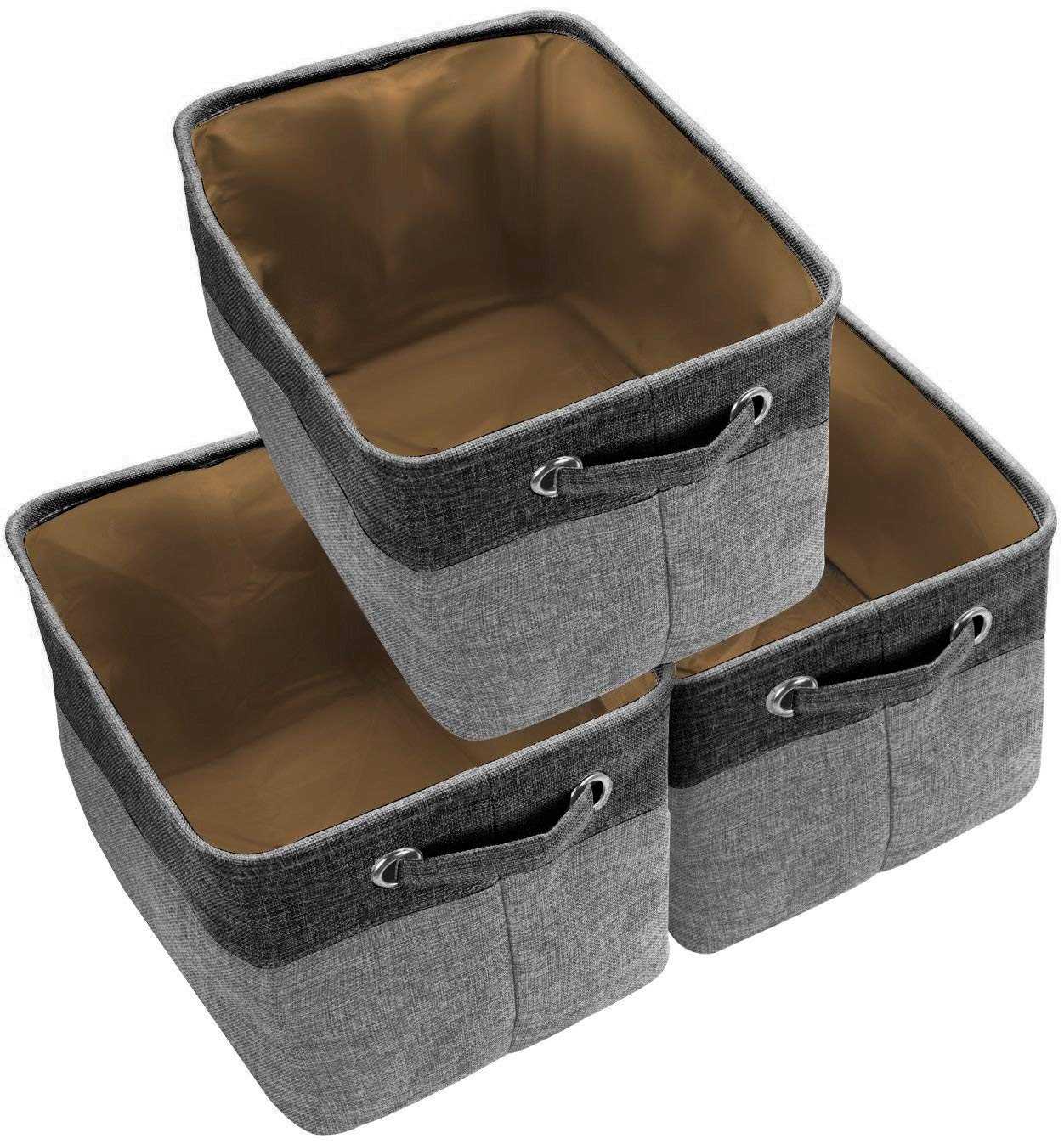 Sorbus Fabric Storage Bins for Shelves - 15 Inch Sturdy Collapsible Storage Bins with 2 Handles, Foldable Baskets for Organizing Home, Closets, Shelf, Toys, Clothes, Large Decorative Storage Baskets