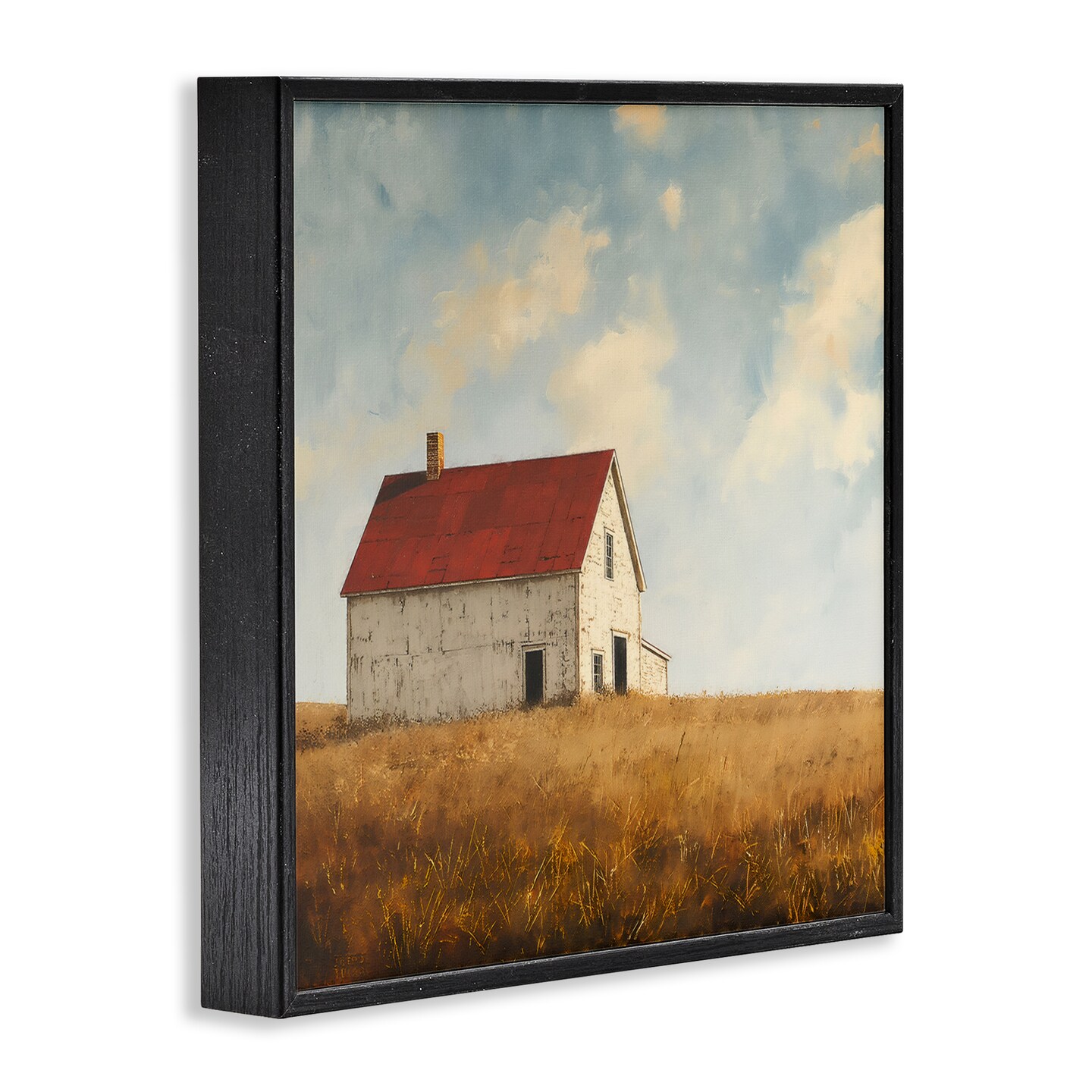 Stupell Industries Barren Farmland Barn Framed Giclee Wall Art Design by Steve Huntziker