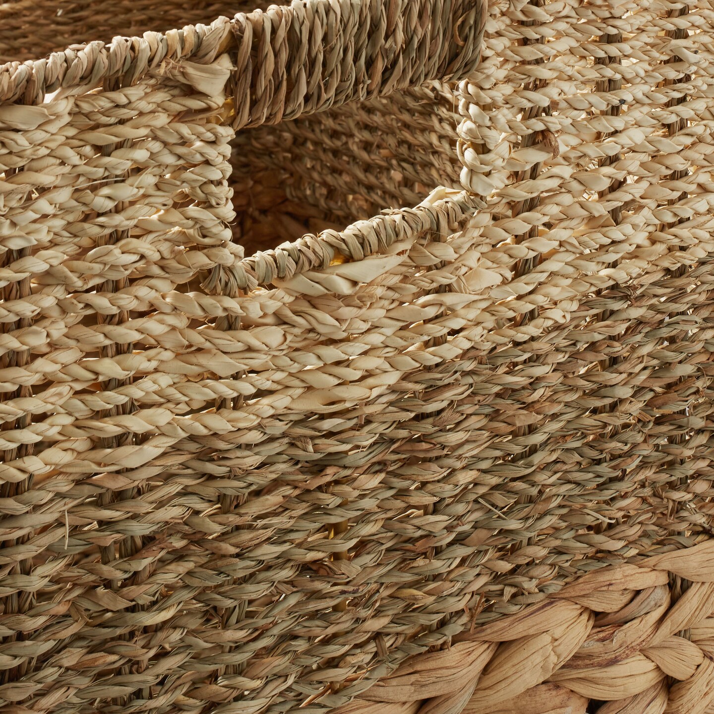 Casafield 10.5&#x22; x 10.5&#x22; Mixed Weave Storage Basket Sets, Natural Woven Hyacinth Seagrass Wicker Storage Cube Bins for Bathroom, Bedroom, Laundry, Pantry, Shelves