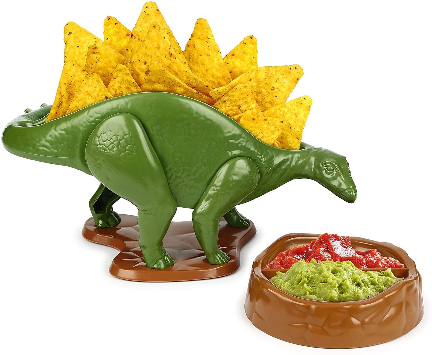 NACHOsaurus Sculpted Dinosaur Snack &#x26; Dip Bowl Set