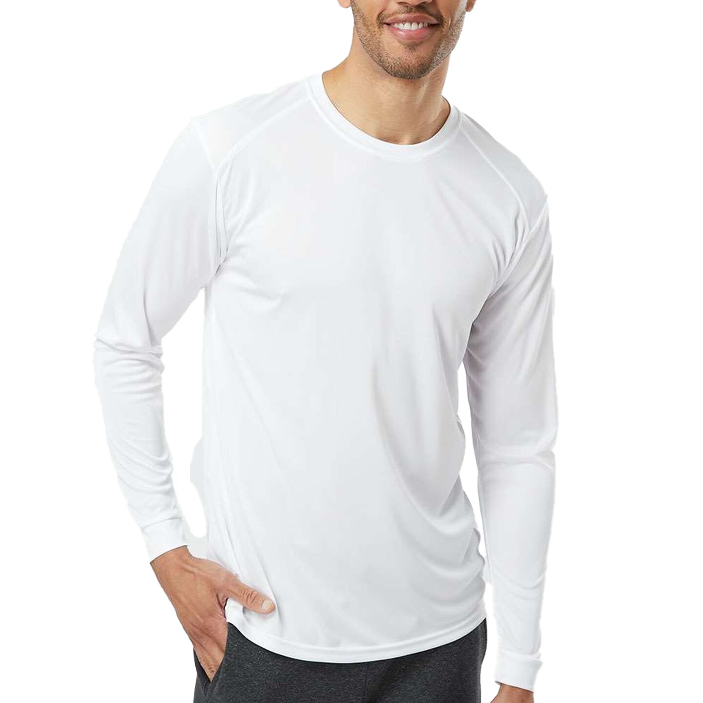 Paragon Long Islander Performance Long Sleeve T-Shirt, Ultra Polyester Dry Fit Multicolor Men’s Tee