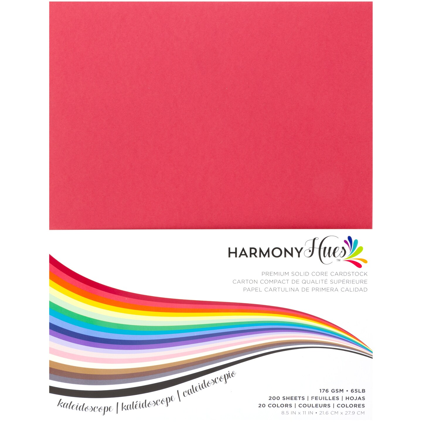 Harmony Hues 65# Cardstock 8.5&#x22;X11&#x22; 200/Pkg-Kaleidoscope