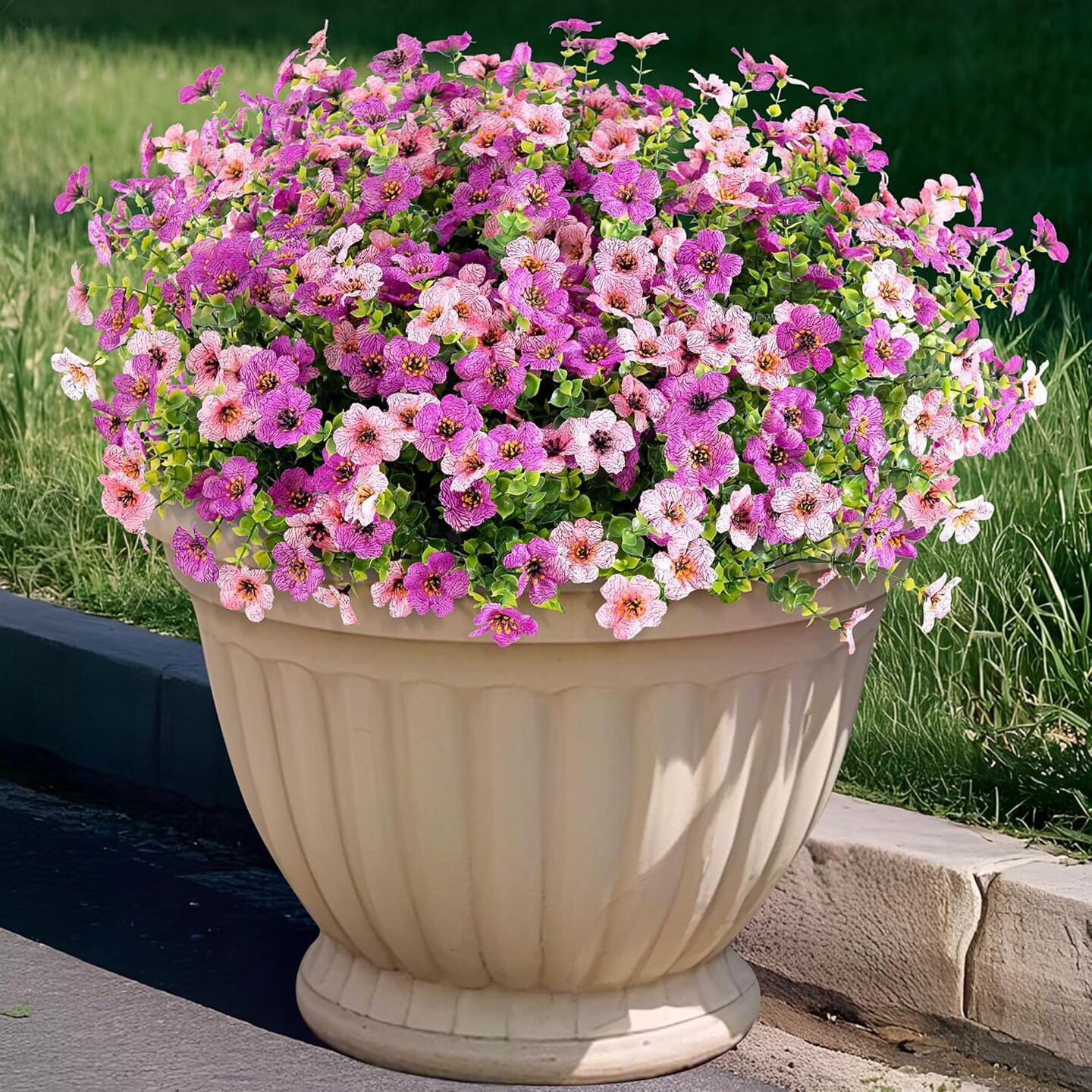 12 Bundles Artificial Daisy Flowers for Outdoor Decor, UV
