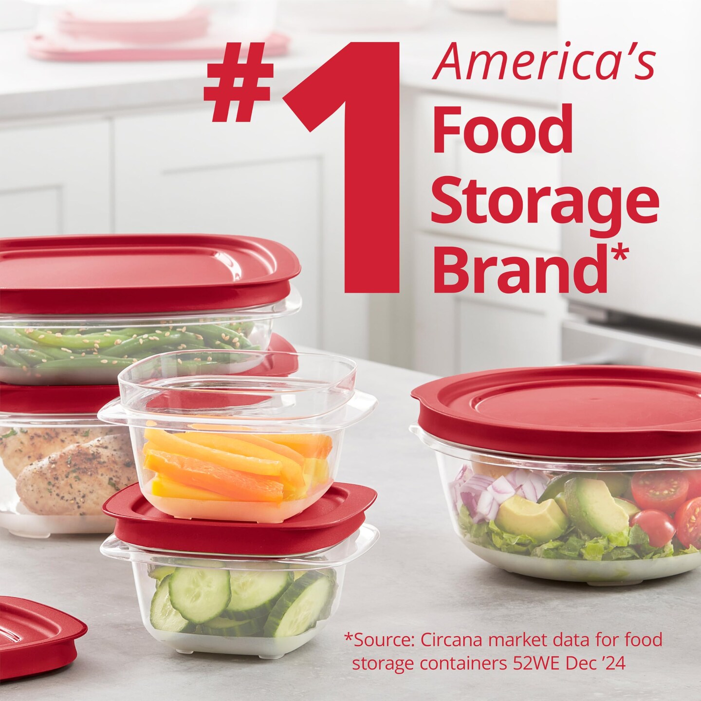 Large Containers, 18-Piece Set, Food Storage Containers with Lids