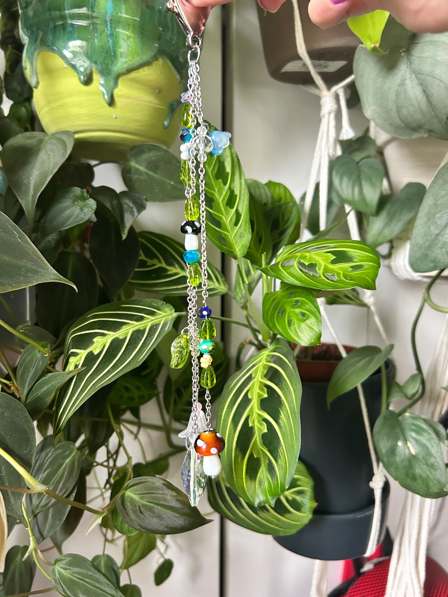 product name is Rainbow Garden Sun Catcher with Mushroom