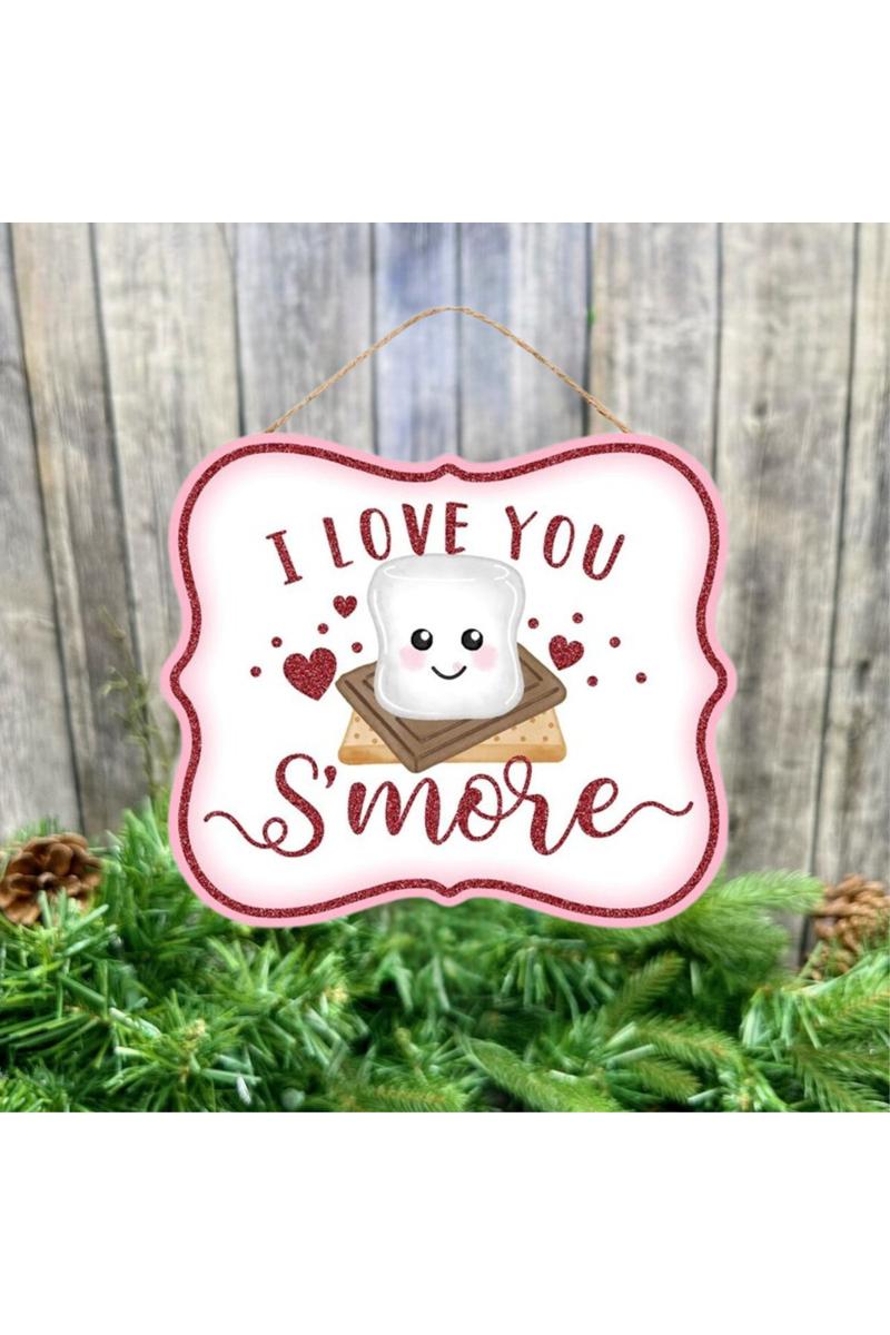 10&#x22; Wooden Sign: Glitter Love S&#x27;More