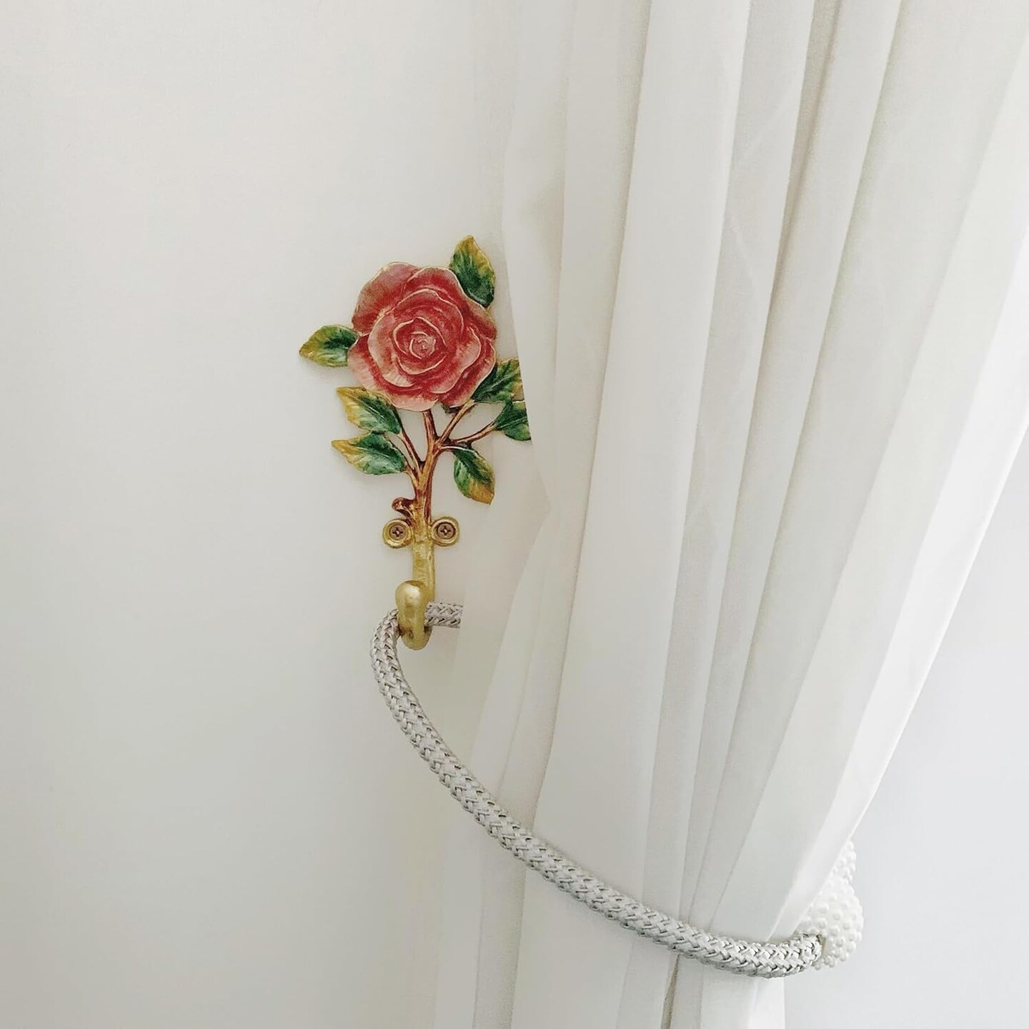 Vintage Flower Shaped Decorative Wall Hooks Rack Hangers for Hanging Clothes Coats Towels Keys Hats