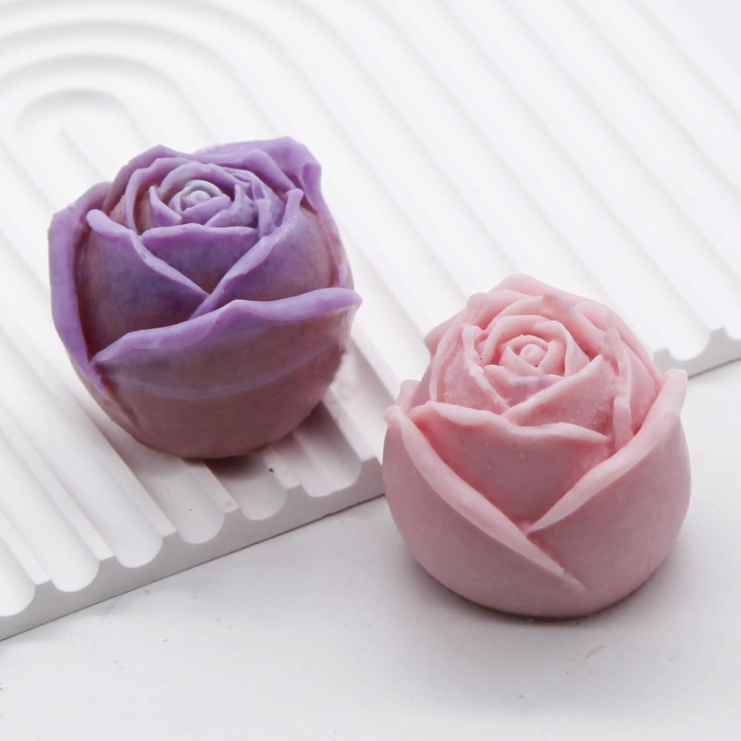 Silicone Candle Molds Set for Candle Making with Candle Wicks, 3D Silicone Mold for Soy Wax, Soap, Cake, Dessert DIY Scented Candle Craft Making