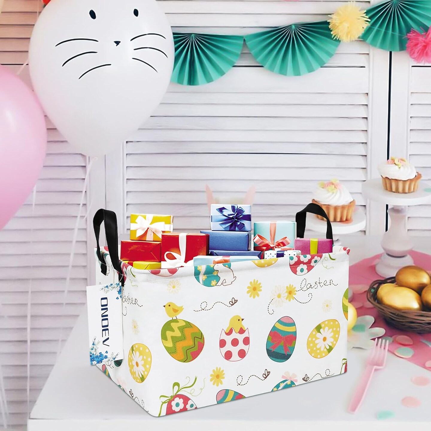 Rectangular Folding Laundry Basket, waterproof Canvas Basket, gift basket