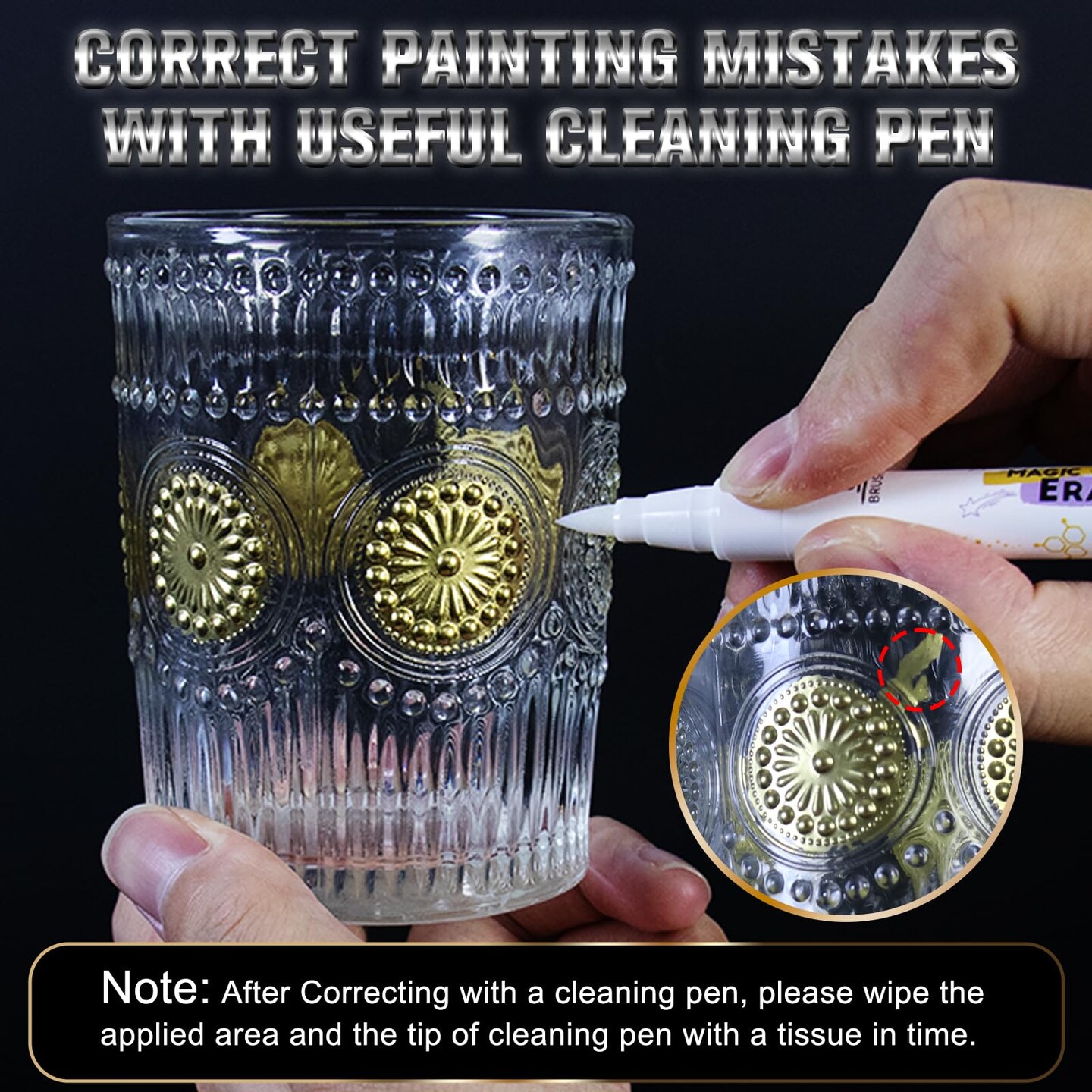 JDiction Metallic Permanent Markers, 7 Colors Glitter Metallic Markers, High Gloss, Waterproof, Scrapbook Supplies, Resin Crafts Supplies, Metallic Paint Pens for Crafts, DIY, Painting