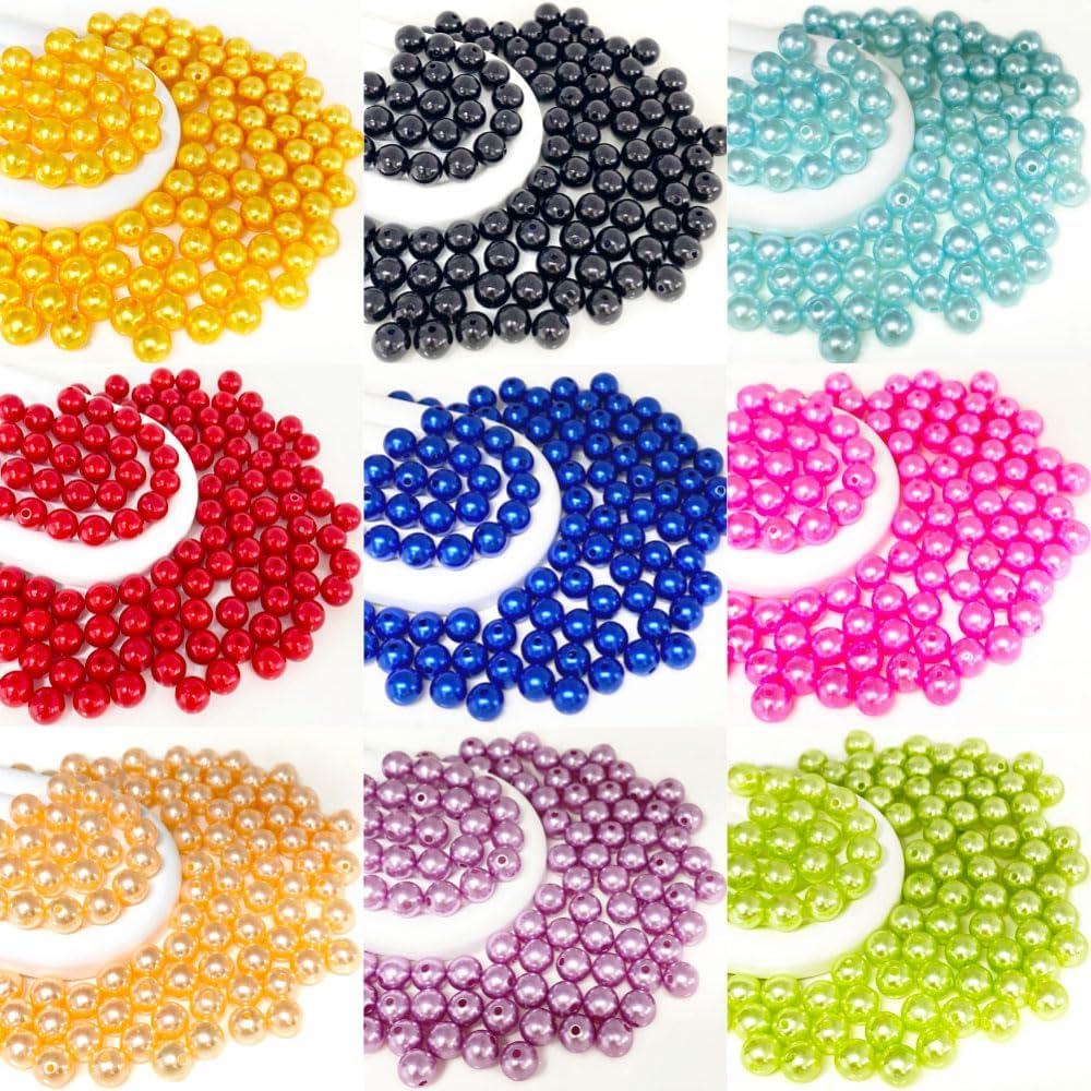 3000pcs 3mm Pearl Beads with Hole Round Loose Luste Craft Beads for Home Decoration Vase Fillers DIY Craft Making Jewelry Making Bracelet Necklace Earrings(Frosted Silver)