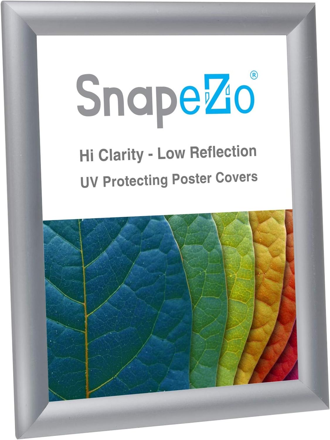 Certificate Frame 8.5x11 Inches, Silver 1 Inch Aluminum Profile, Front-Loading Snap Frame, Wall Mounting, Sleek Series