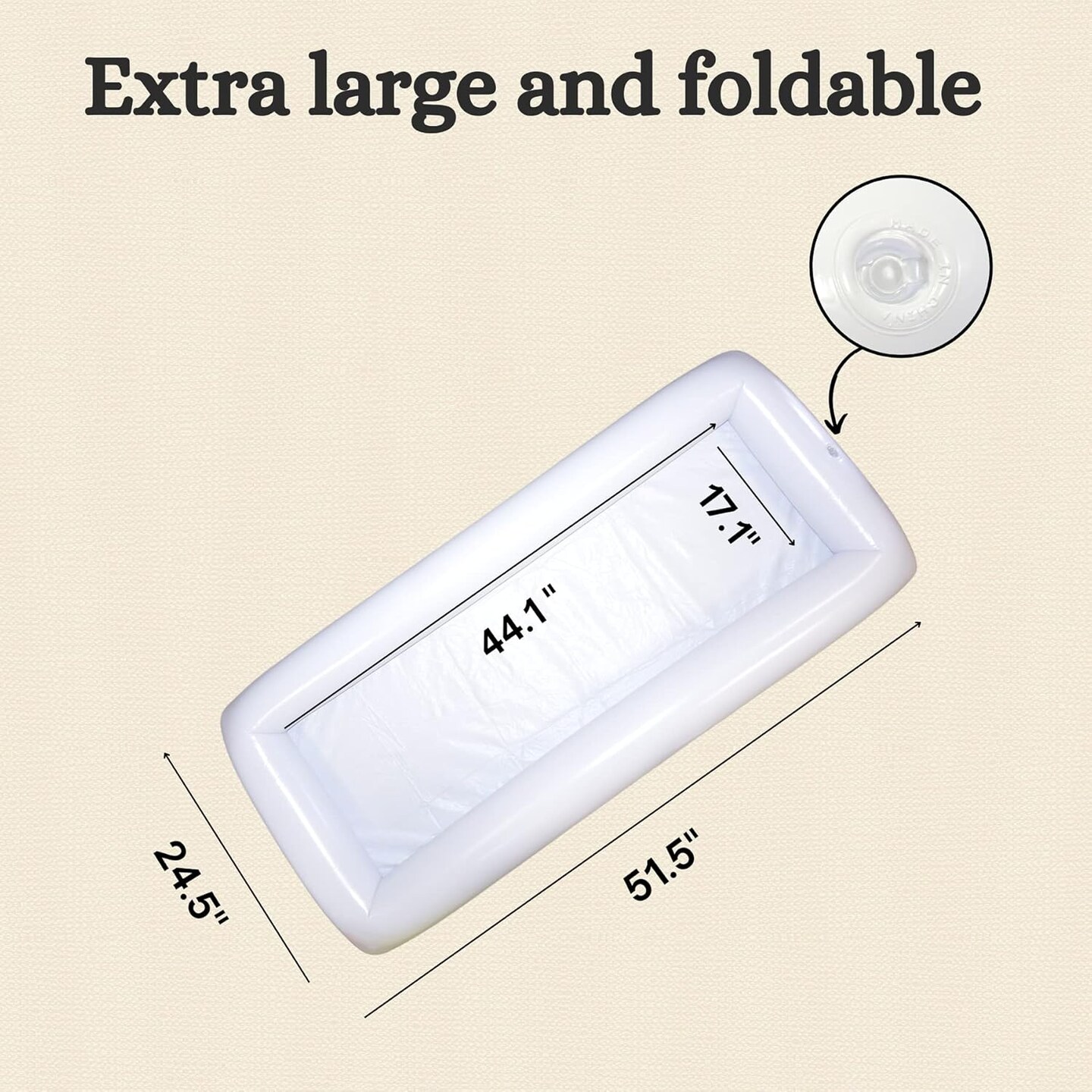 4E's Novelty 1 Pack Inflatable Serving Bar - Iced Buffet Food Serving Tray for Indoor & Outdoor Parties