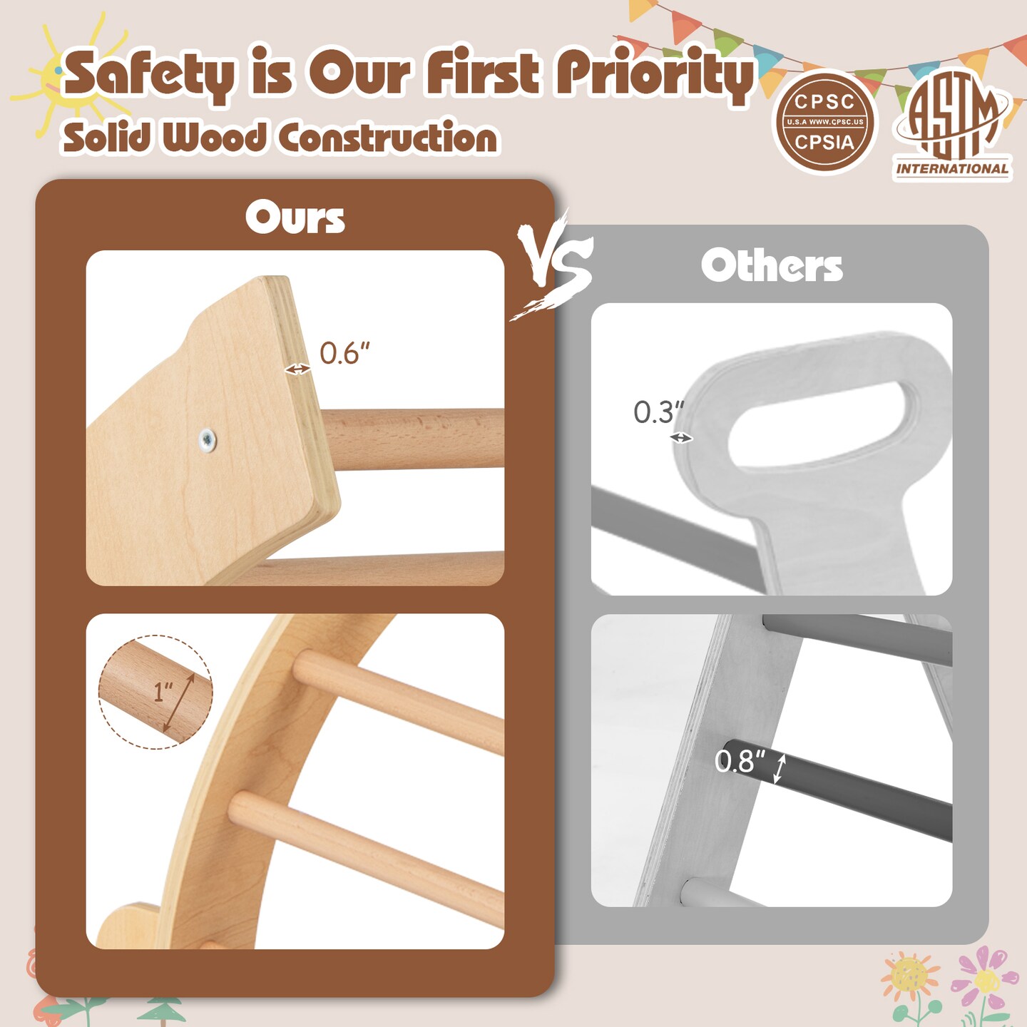 6-in-1 Montessori Arch Climber with Cushion, Toy Storage and Anti-Tip Feet