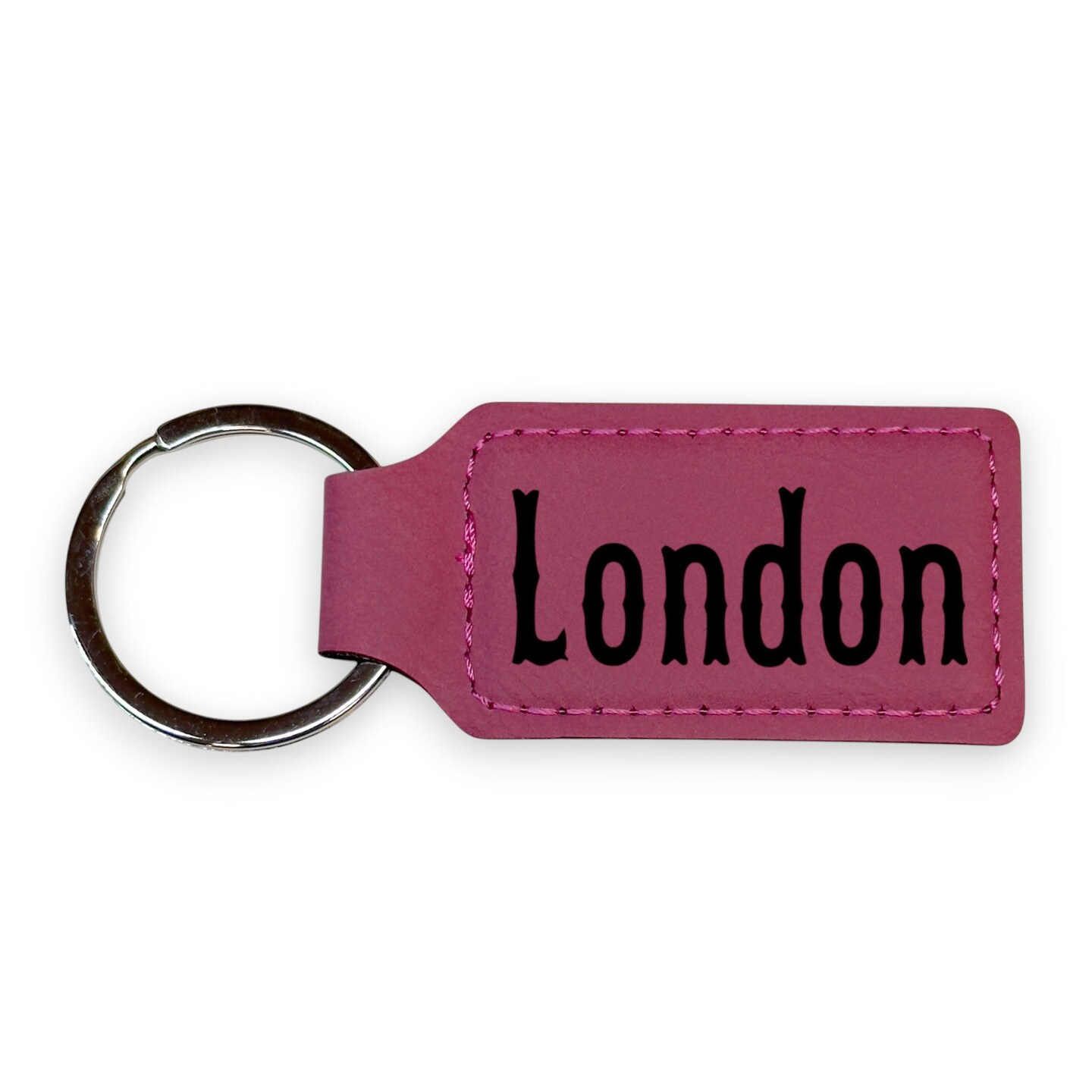 Keychain - Rectangle - London - Leather