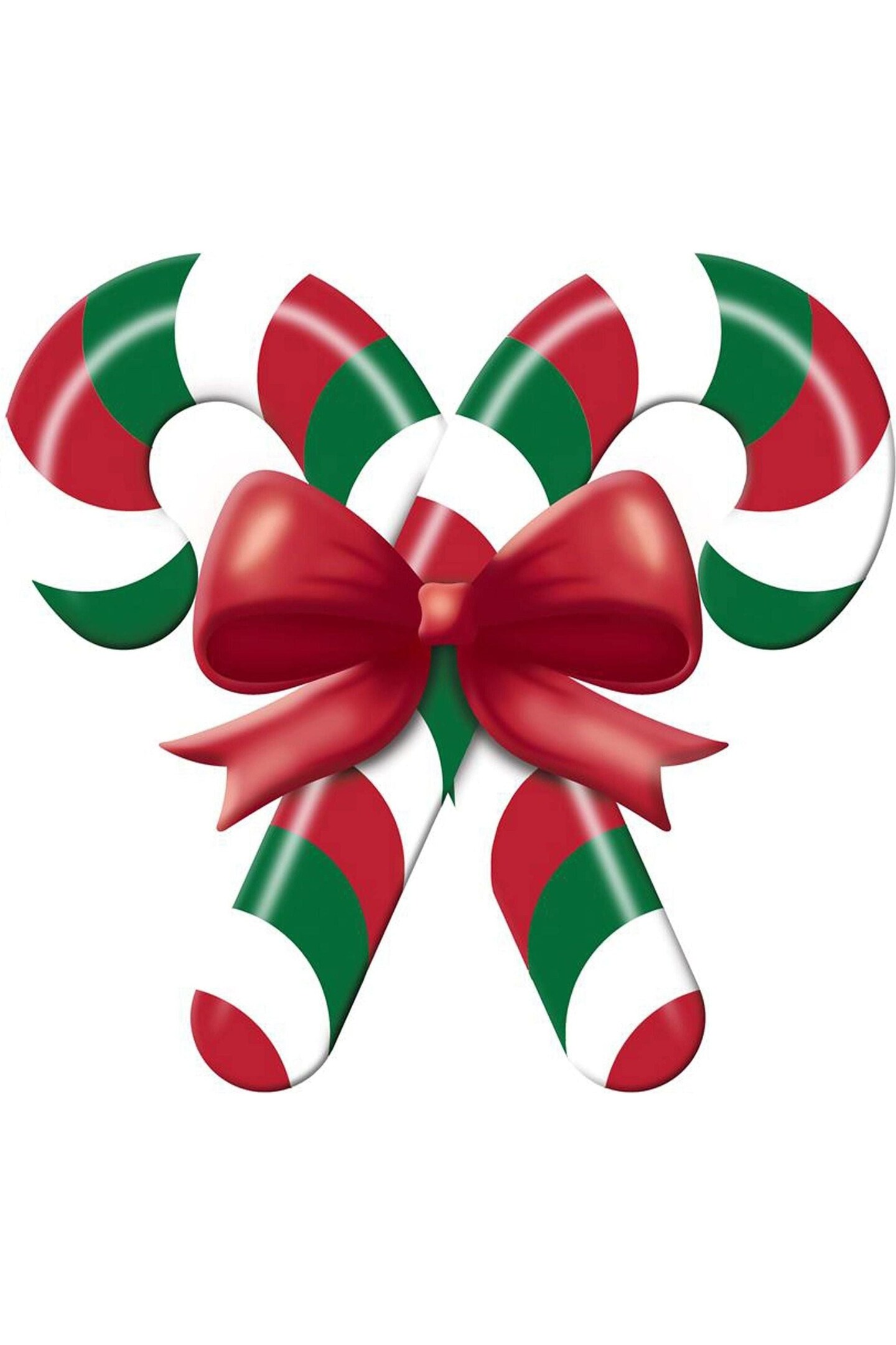 13&#x22; Metal Embossed Candy Canes: Red/Green