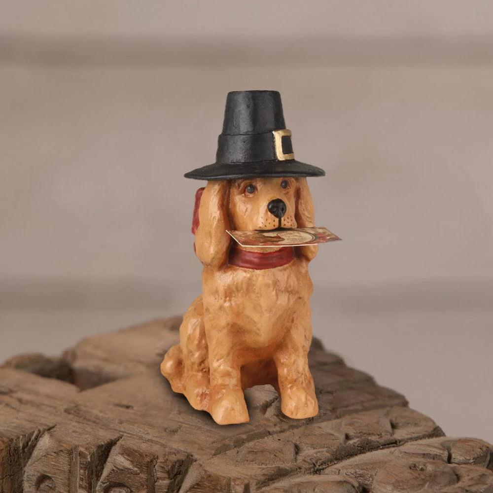 Bethany Lowe Thanksgiving Dog Pilgrim 5 Inch Figurine
