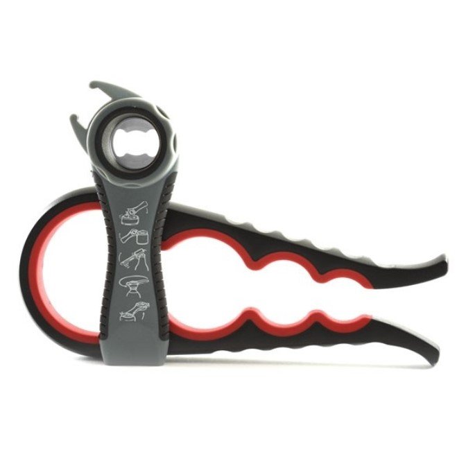 Norpro Jar Lid Gripper Opener and 5-in-1 Pop Can / Beer Bottle Opener Combo