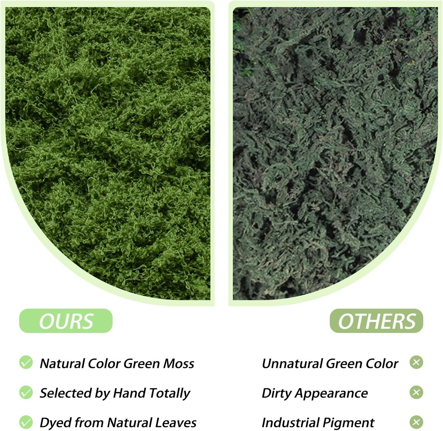 Fake Green Moss 7 oz Decorative Artificial Moss for Crafts Artificial Dark Faux Moss for DIY Table Centerpieces Wedding Party Decor Fairy Garden Floral