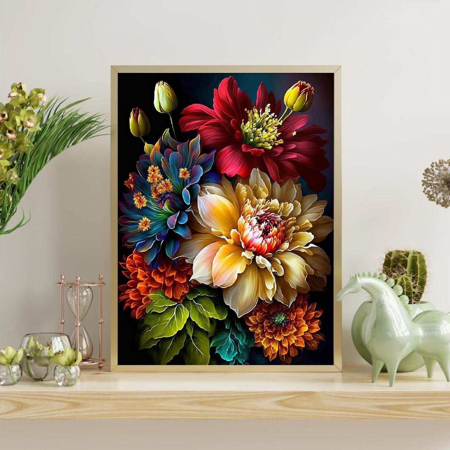 Diamond Painting Flowers-5D Diamond Art,Flowers Diamond Paintings for Adults