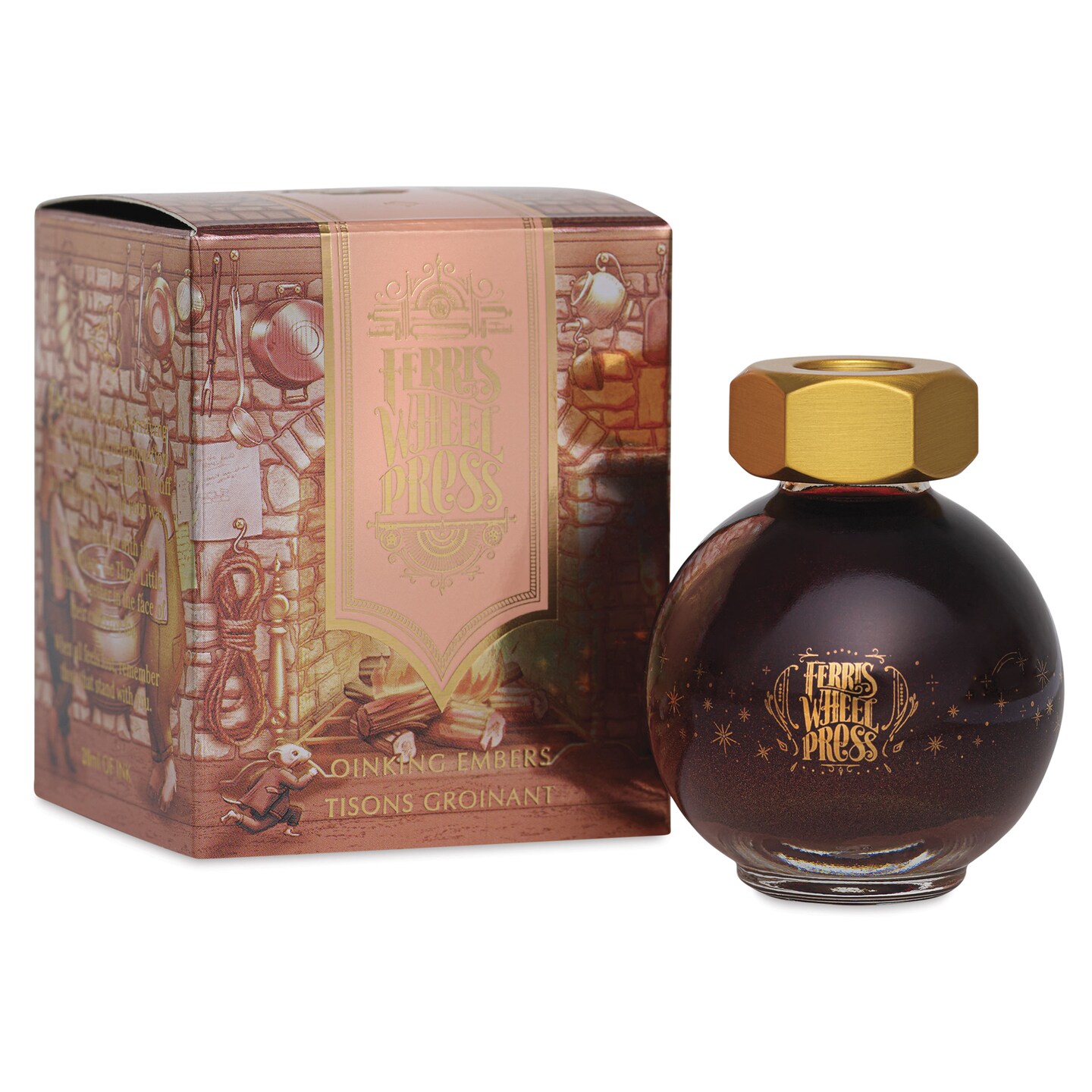 Ferris Wheel Press Ferritales Fountain Pen Ink - Oinking Embers, 20 ml