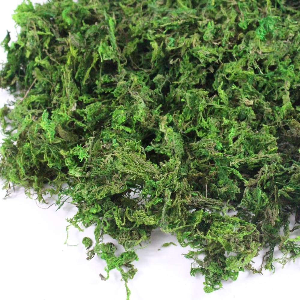 Artificial Moss, 10.5 OZ Green Moss for Decorating, Faux Moss for Crafts, Decorative Moss for Plants Indoor, Table Centerpieces, Fairy Garden Wedding Decor