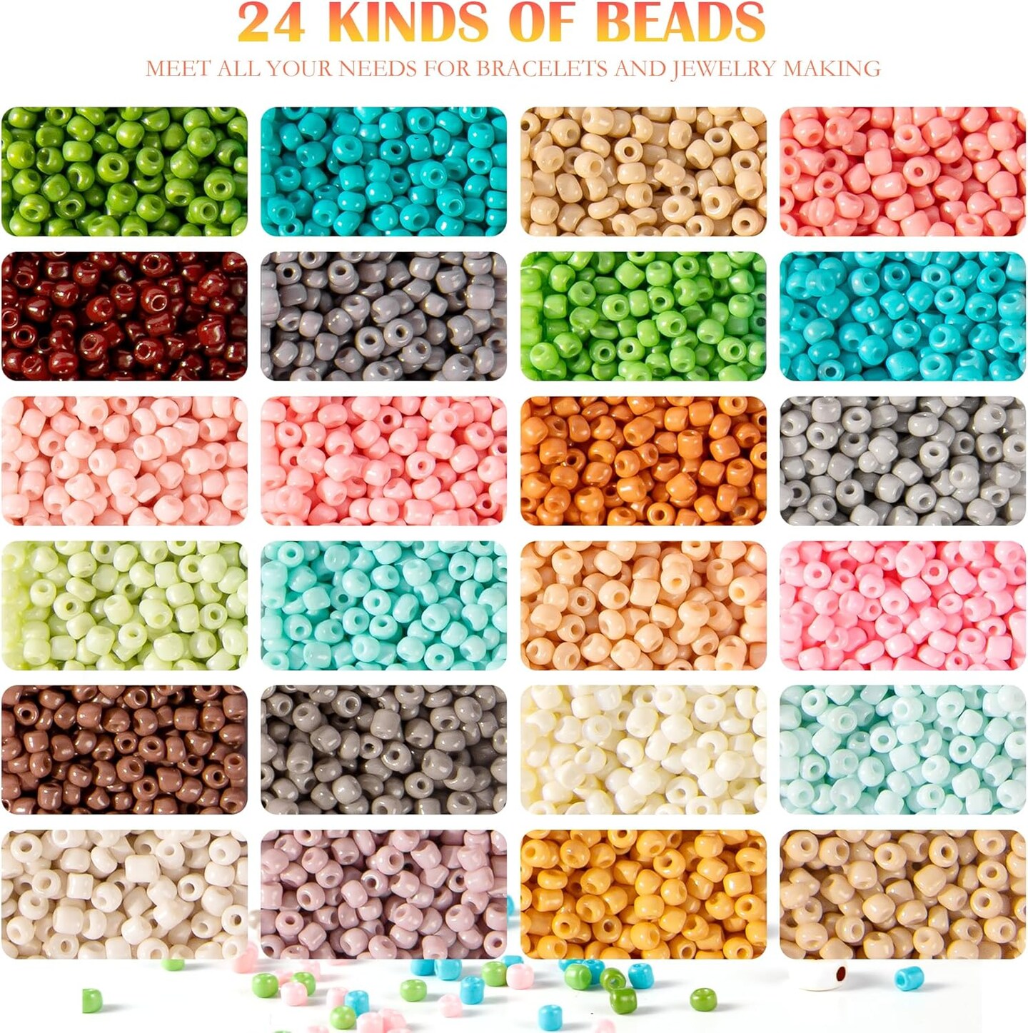 3mm Bracelet Making kit,Seed Beads Bracelet Making kit