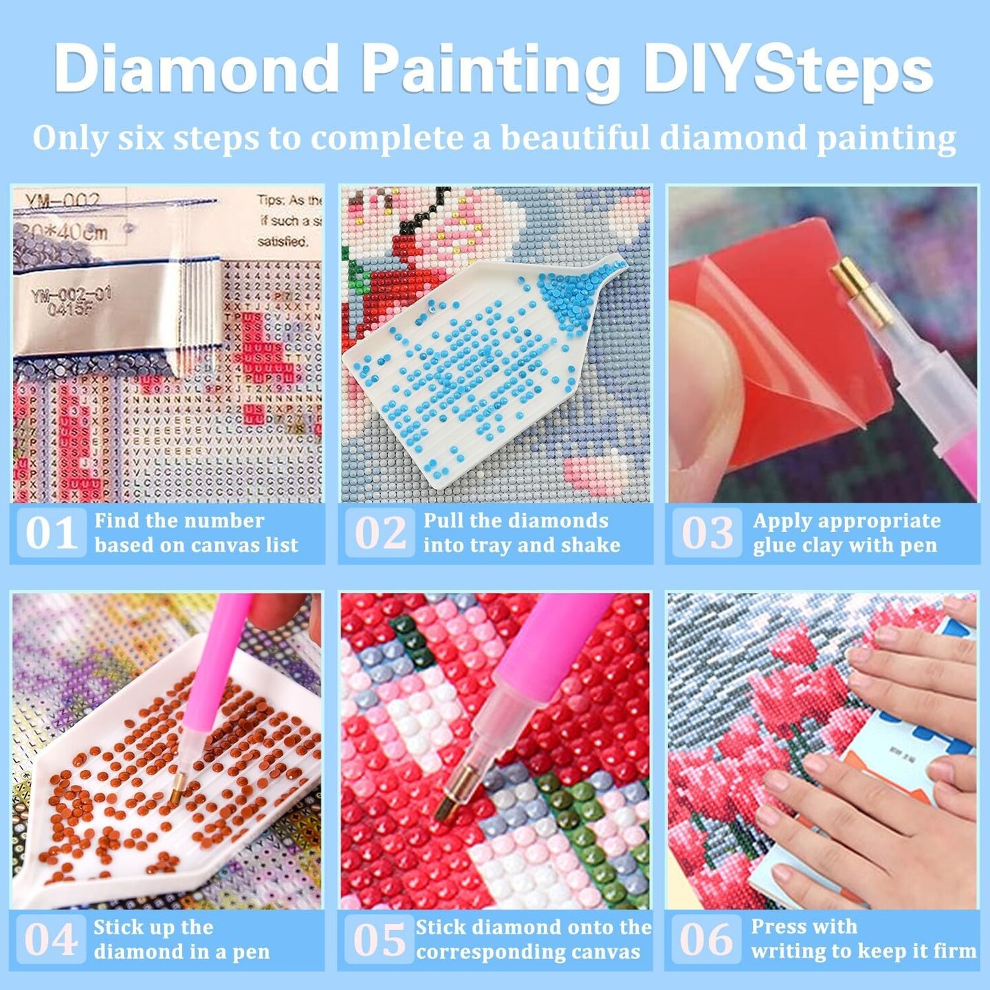 Diamond Art Kits for Adults, Flowers Diamond Painting Kits, Dot Art for Adults, for Gifts and Home Interior Decor 12x16 Inch