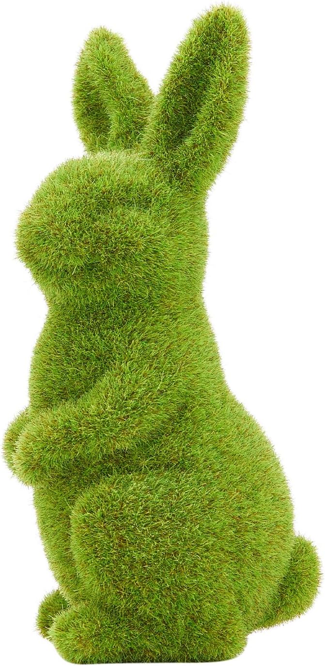 Easter Rabbit Decoration Horticulture Green Flocking Moss Rabbit Decoration Sculpture Decoration Desktop Living Room Garden Easter Gift