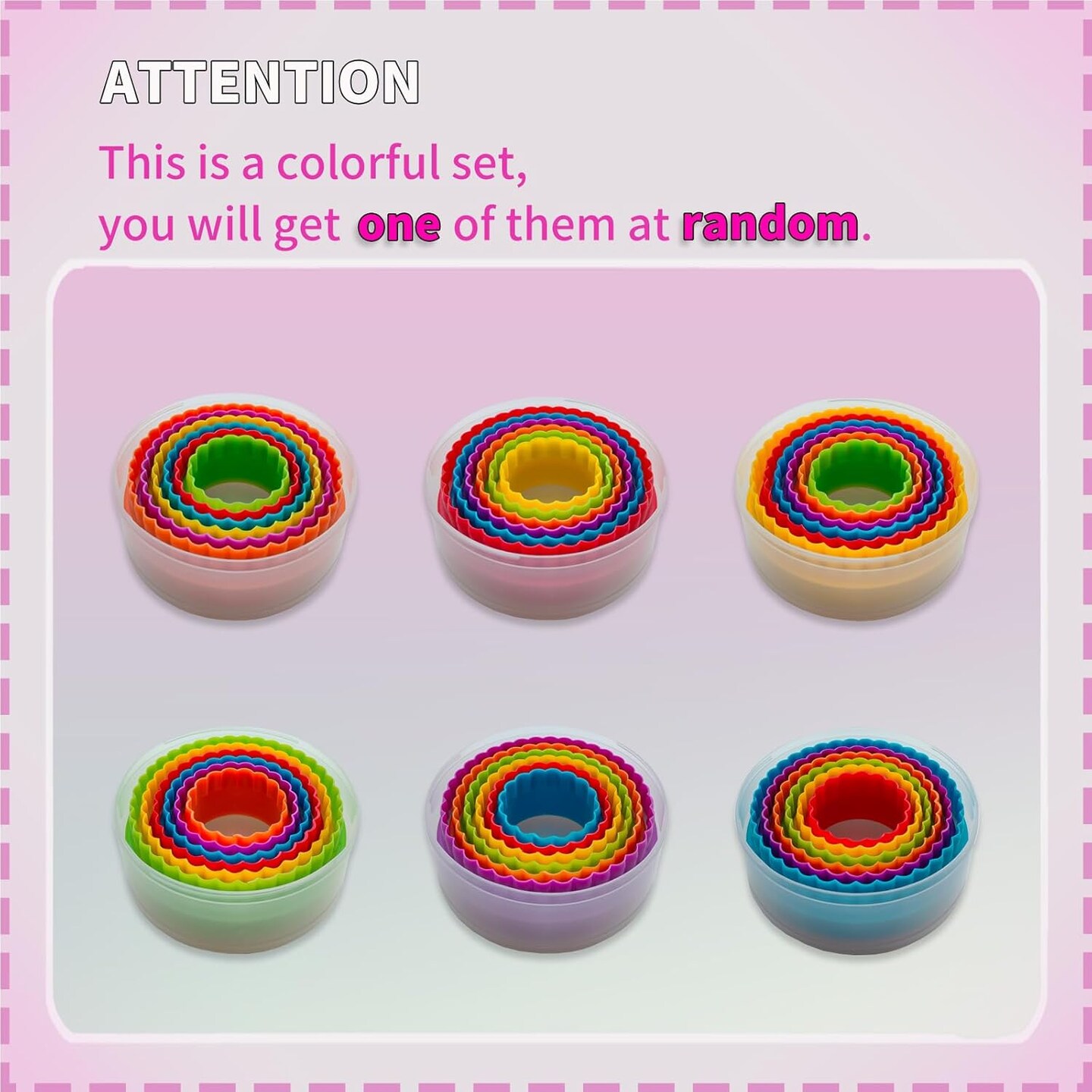 Cookie Cutter Set - 6 PCS Perfect for Baking Unique Flower, Round, and Circle Cookies