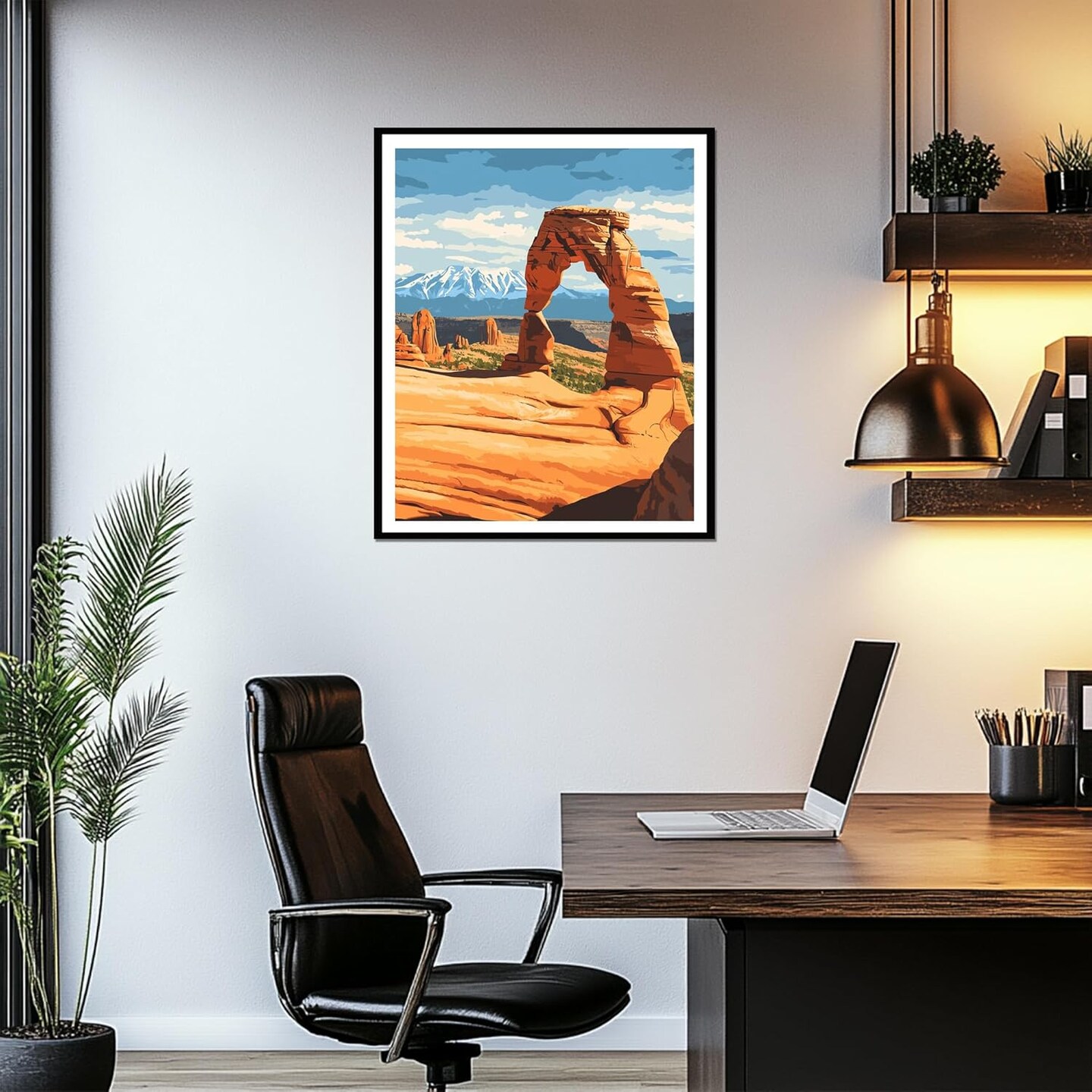 Arches Paint by Numbers, Arches National Park Paint by Numbers for Adults, Utah Scenery Paint by Number Kits, Nature Scenery Easy Oil Canvas, Home Wall Decor