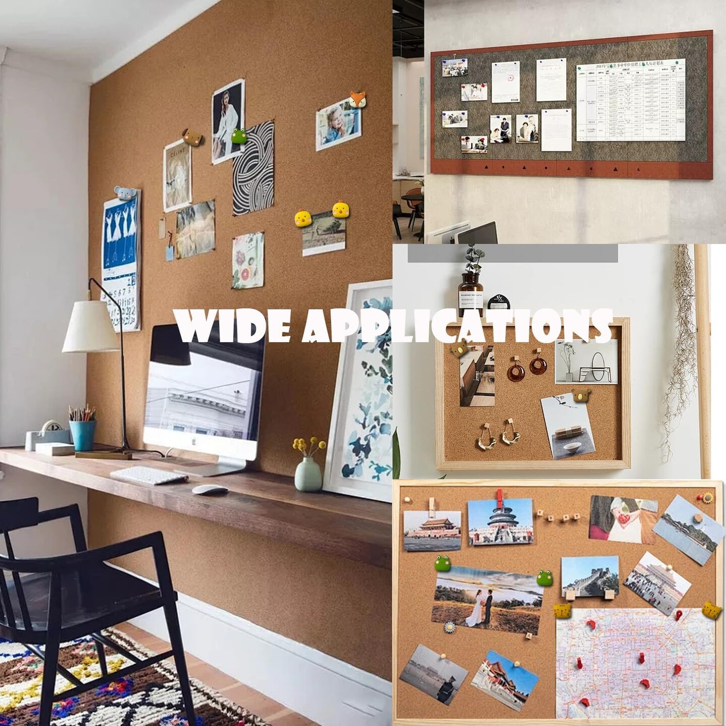 30 Pcs Animal Push Pins Cute Push Pins Photo Wall Map Cork Board Decorative Drawing Pins for Fox, Frog, Chick, Bear, Dog, Cat, Elephant Thumbtack