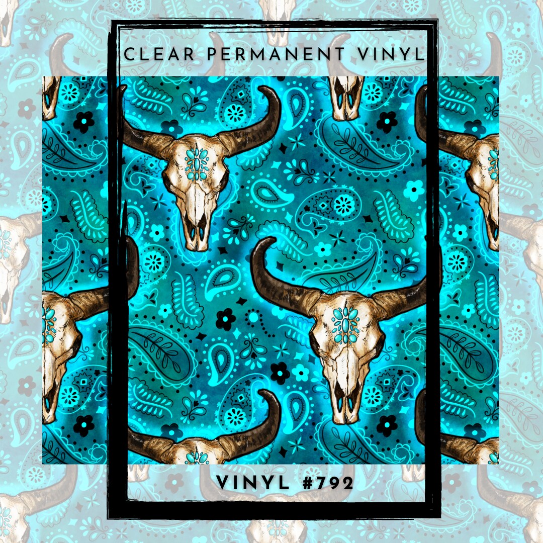 #792 CLEAR- Western Feels 12x12 Pattern Vinyl