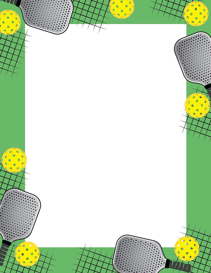 Great Papers! Pickleball Party Letterhead, for Invitations, Announcements and Personal Messages, Printer Friendly 8.5&#x201D;x11&#x201D;, 50 Pack