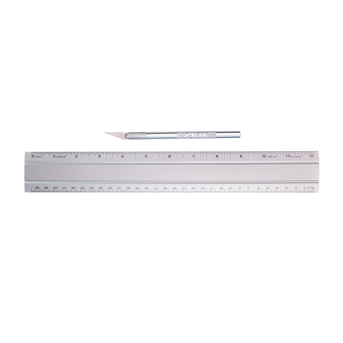 12&#x22; Office Ruler with K1 Knife