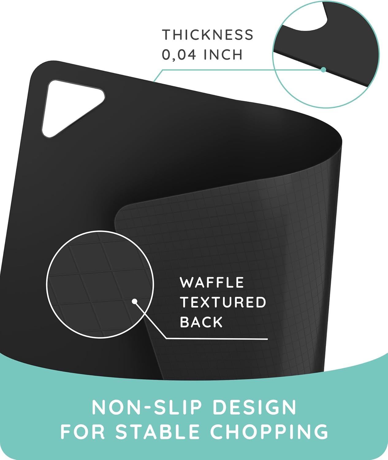 Cutting Board Alternative for Kitchen - Extra Thick Flexible Plastic Cutting Board Set of 3, Non-Slip, BPA-Free, Easy to Clean, Colored Cutting Mats for Cooking, Durable Chopping Sheets