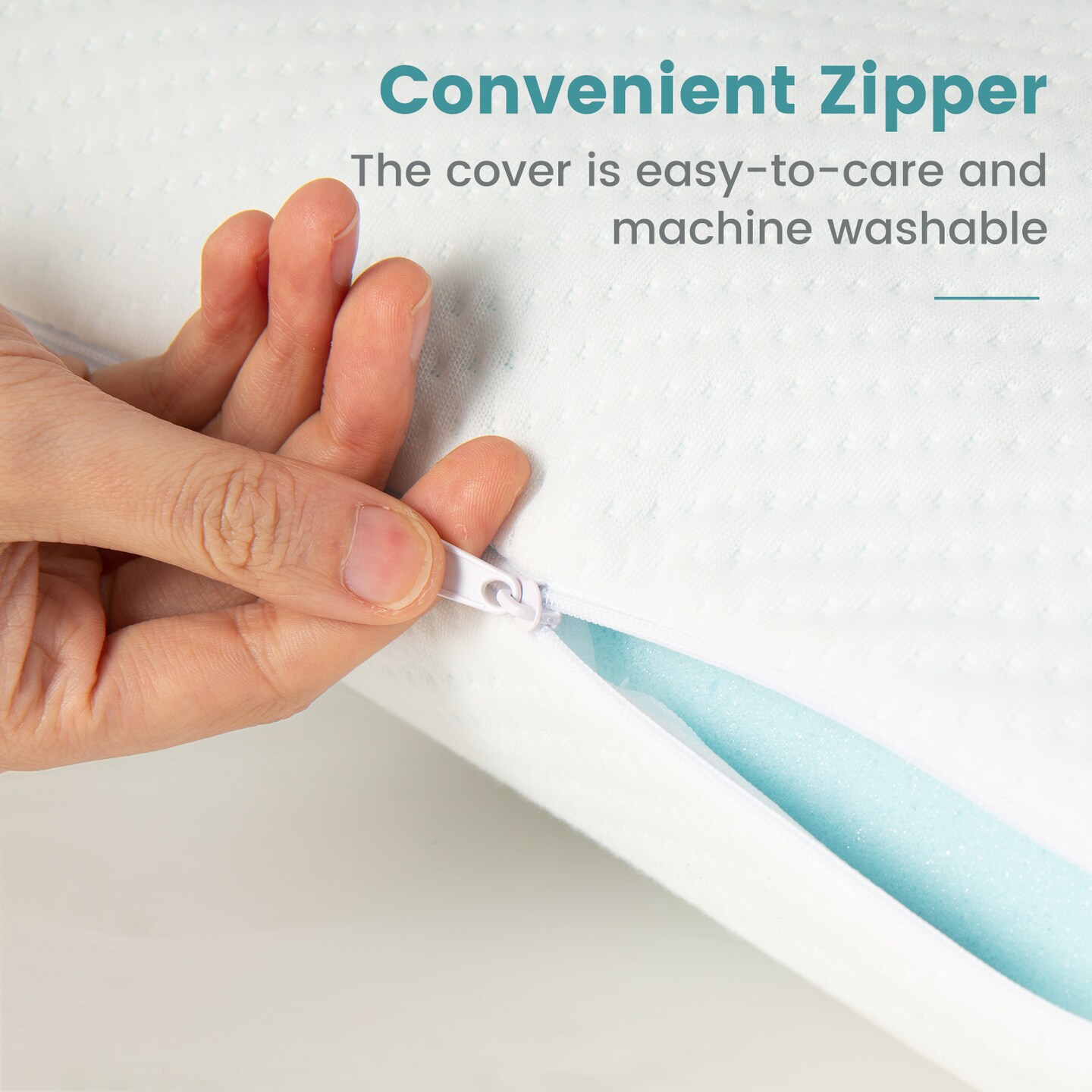 Cooling Gel Memory Foam Pillow with 3D Cutting Technology for Neck Support - Set of 2