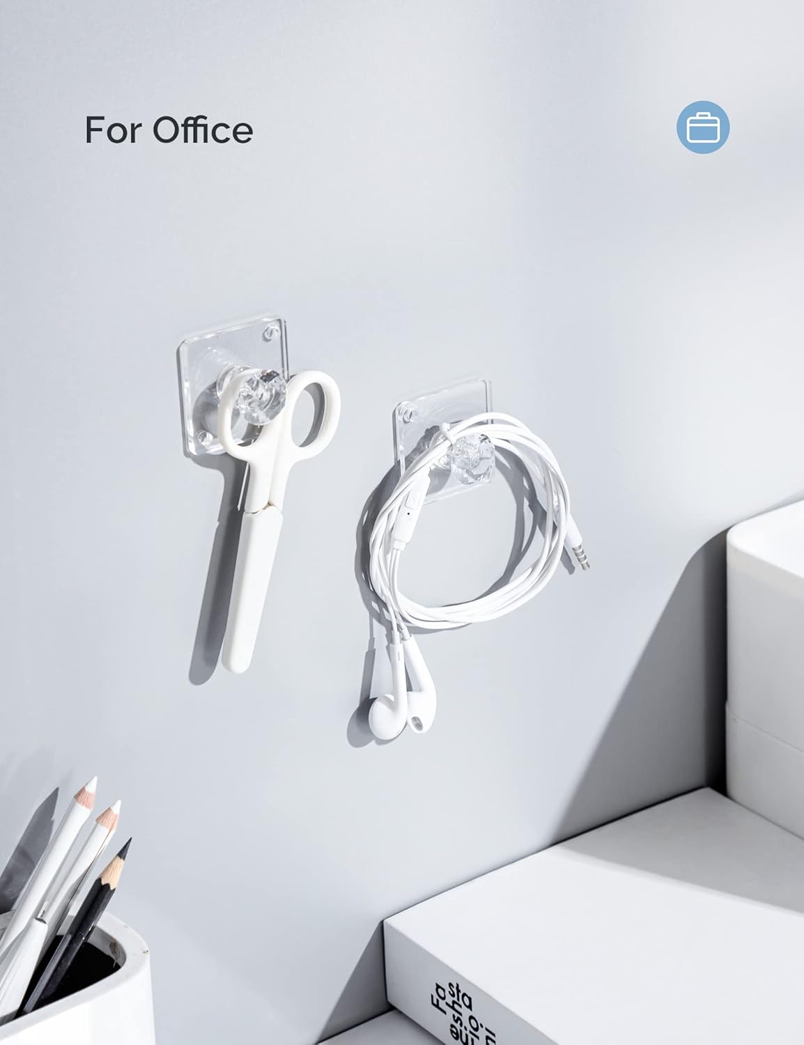 Wall Hooks for Hanging Adhesive Hooks 12-Pack, Acrylic Diamond Hooks Wall Hangers, Decorative Hooks Clear Jewelry Hooks