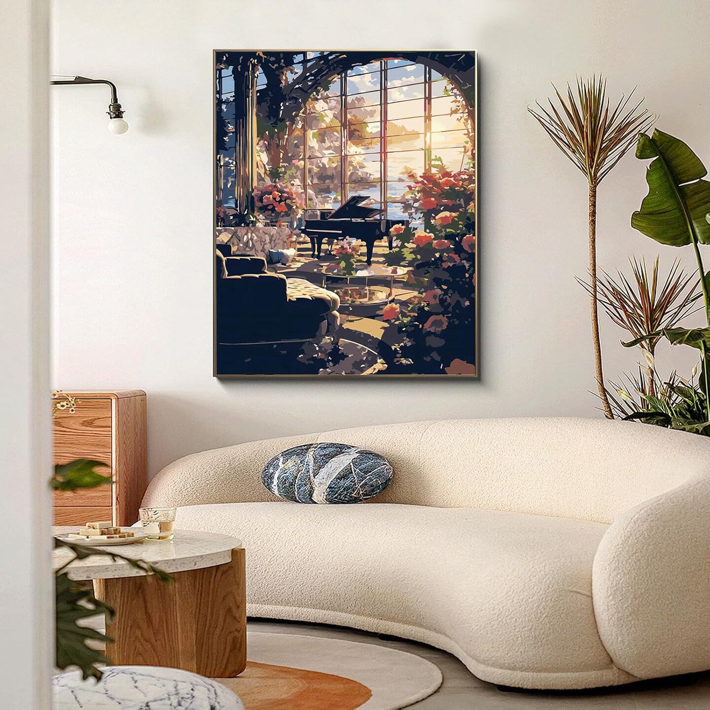 Paint by Numbers Kit for Adults, Acrylic Canvas, 16x20 in, Flower