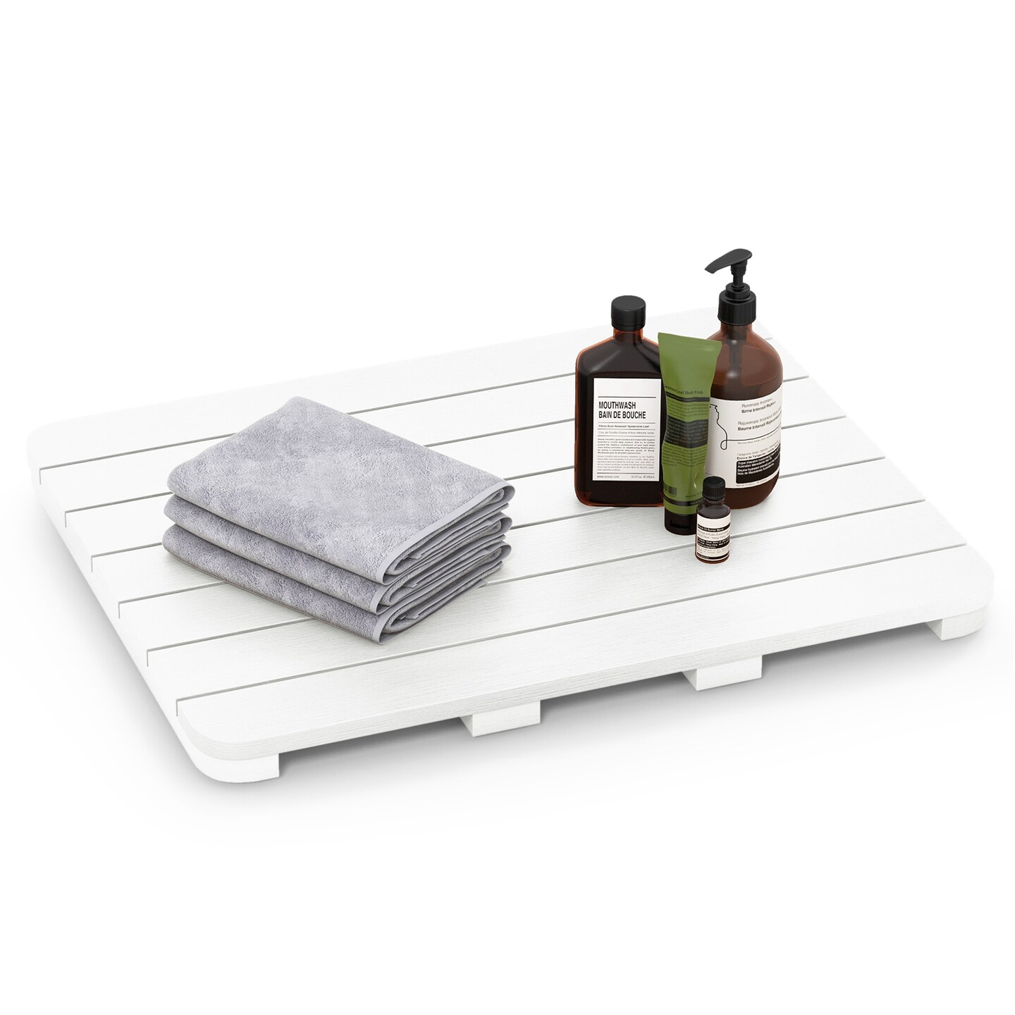 HIPS Slatted Bath Spa Mat with Rounded and Smooth Edges Perfect Addition to Shower Room or Bathtub